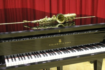 Selmer Saxophone on a Steinway Grand Piano - piano teacher and saxophone teacher